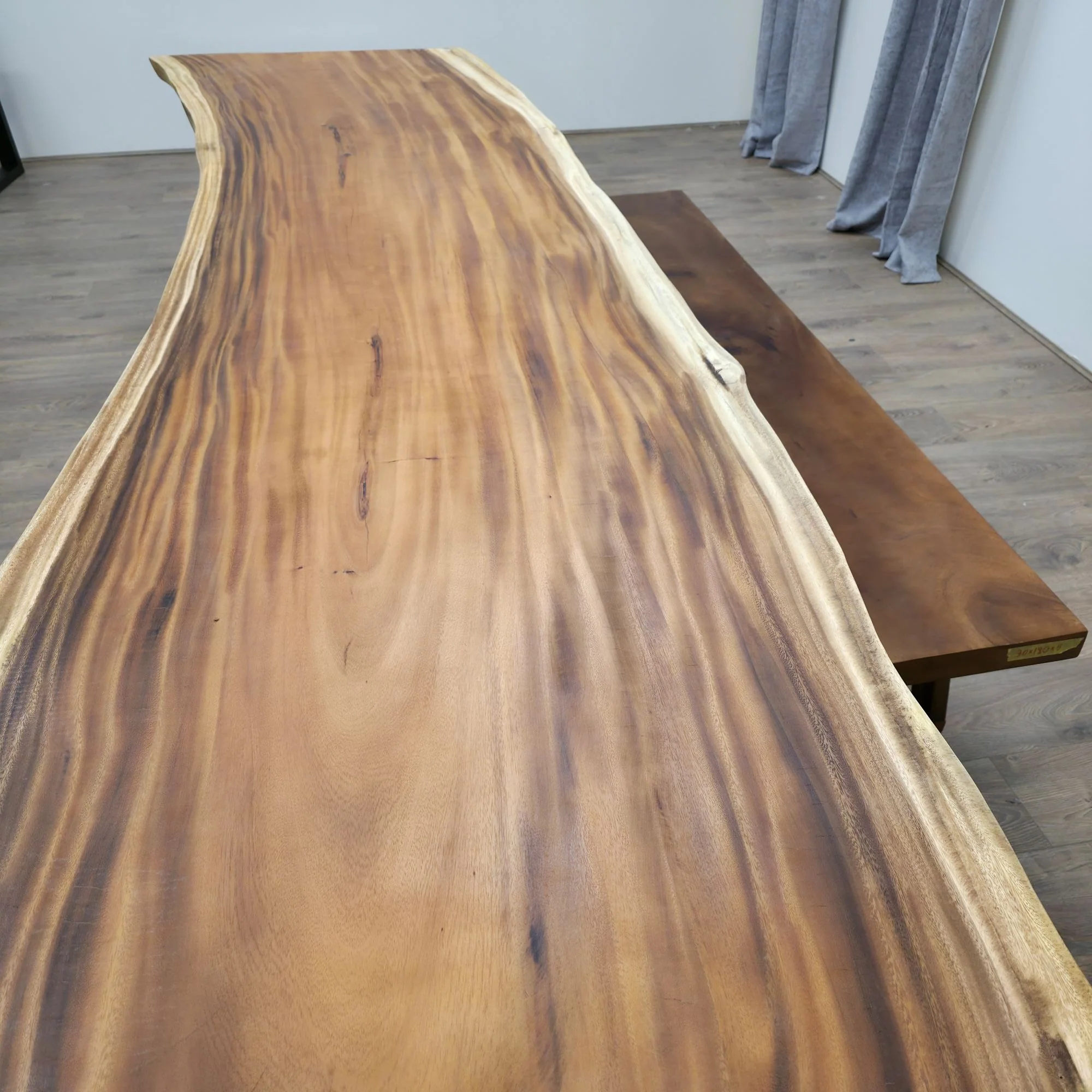 300cm x 88cm Live Edge East Indian Walnut Dinning Table - Image 3