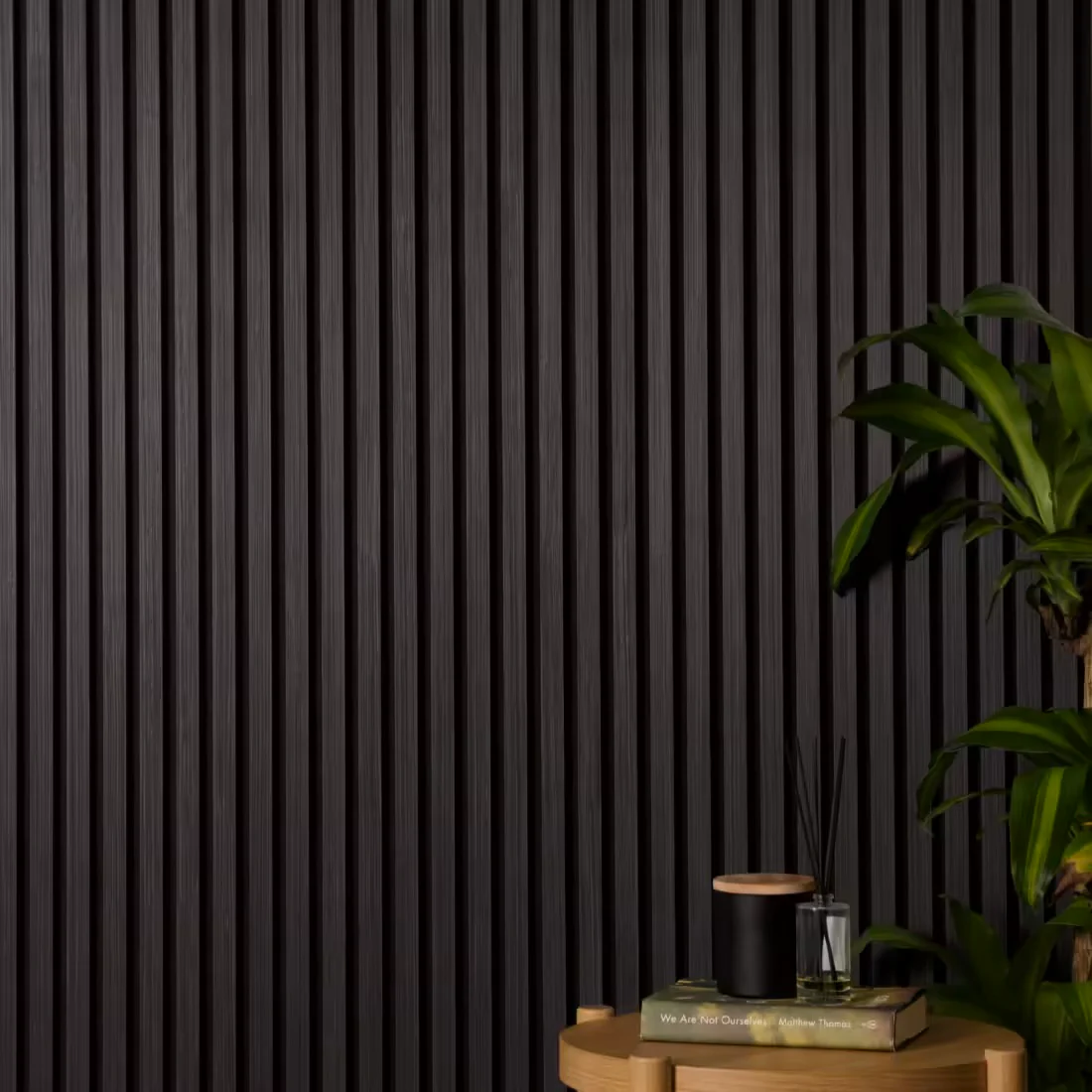 Acoustic Slatted Wall Panel 240 x 60cm - Black x 1 panel - Image 3