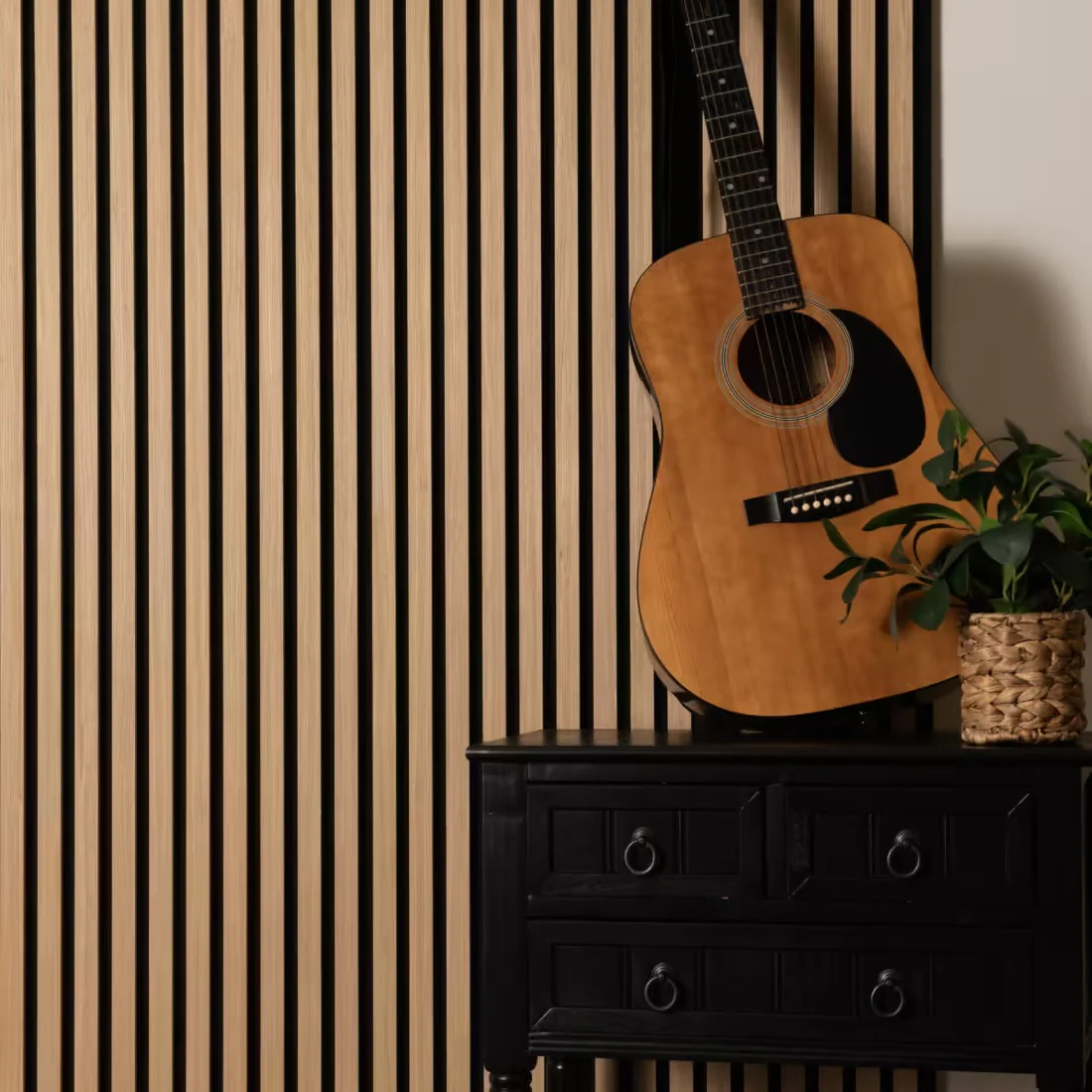 Acoustic Slatted Wall Panel 240 x 60cm - Light Oak x 1 panel - Image 5